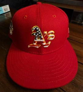 Oakland A's 4th Of JULY HAT "WE THE PEOPLE" - Picture 1 of 6