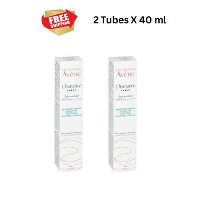 2 x 40 ml AVENE Cleanance Emulsión Matificante 40 ml Control de Aceite Piel Propensa a Manchas Foto 1 de 4