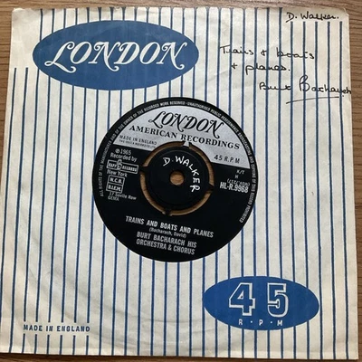 BURT BACHARACH - TRAINS AND BOATS AND PLANES -  1965 LONDON - Image 1 of 2