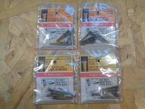 Tornillos ranurados para madera de latón NOS, cabeza redonda, 1-1/4 x 6 - Imagen 1 de 3