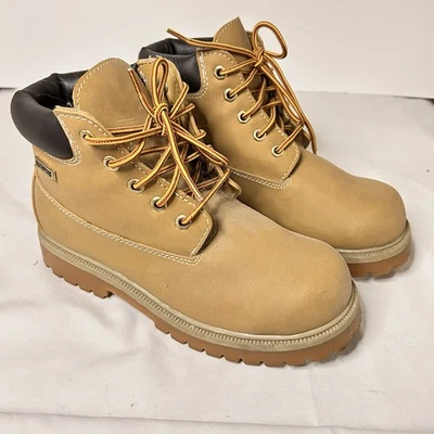 Smart Fit 男孩防水靴 4 码棕褐色全人制造材料构造  — 第 1/4 张图片