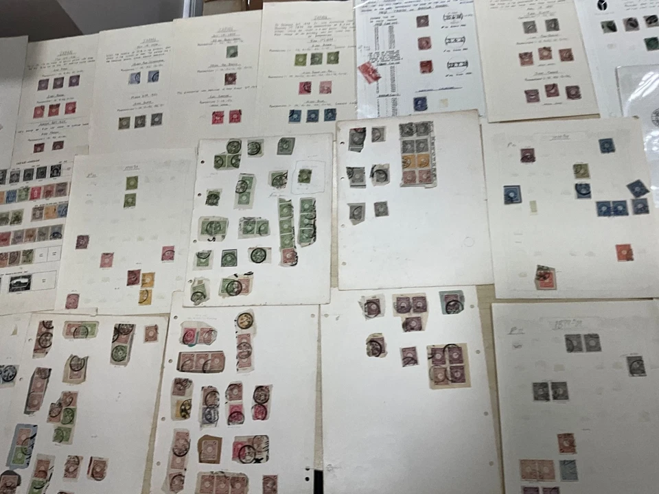 Japan Stamps 1800s on from dif collections leaves on & off piece postmarks  ad51 — 第 1/4 张图片