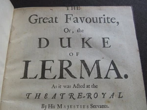 GREAT FAVOURITE or DUKE of LERMA ~1668~ HOWARD Theatre RESTORATION PLAY Drama - Picture 1 of 24