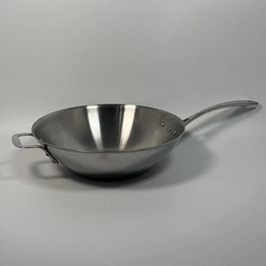 Calphalon Tri-Ply Stainless Steel Stir Fry, Flat bottom Wok, 12-Inch, #155 - Picture 1 of 8