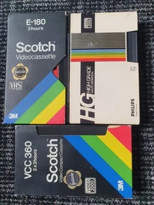 3 Video 2000 / V2000 Cassette Tapes Used - Picture 1 of 6
