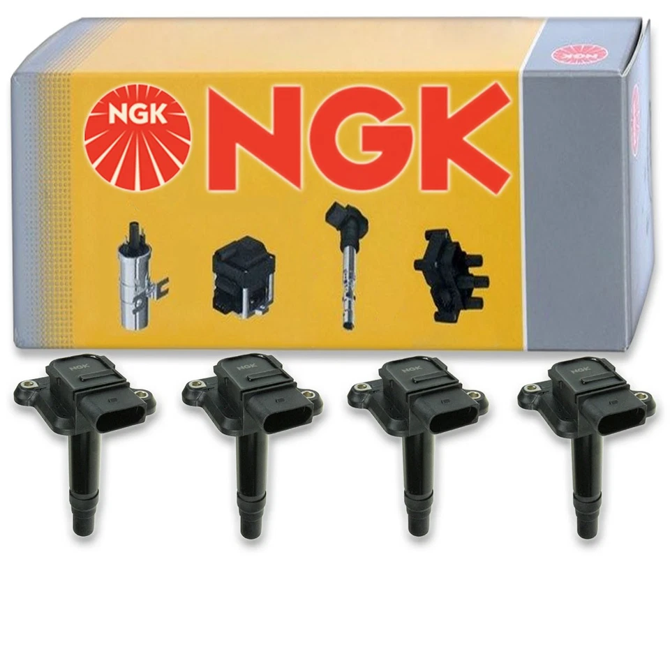 Bobina de encendido NGK de 4 piezas para Volkswagen Jetta 2000 1,8 L L4 - afinación de bujía np Foto 1 de 4