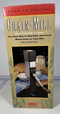 Molino de grano manual Back To Basics 555 ajustable curso fino nuevo leer Foto 1 de 2