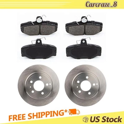 Rear Brake Pads and Rotors Kit for Volvo 850 2.3L 1997, for Volvo 850 2.4L 1997 - Image 1 of 4