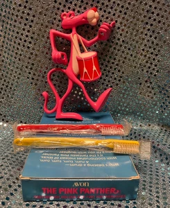 Soporte para cepillo de dientes figura Avon THE PINK PANTHER con 2 cepillos de dientes nuevo en caja - Imagen 1 de 1