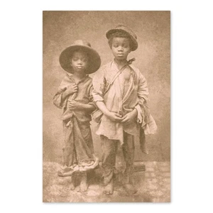 Fotodruck 1860 zwei versklavte afroamerikanische Jungen - Bild 1 von 33