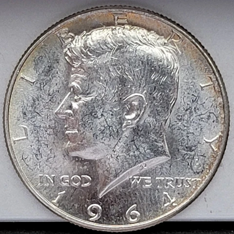 About Uncirculated 1964 Silver Kennedy Half Dollar Cover