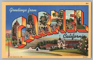 Postal saludos desde Carmel, California, carta grande - Imagen 1 de 2