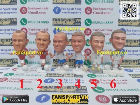 Set 6x Rooney England 2010 2012 2014 2016 kodoto socerwe plus non corinthian Cover