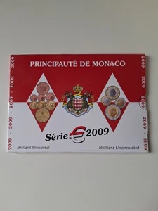 KMS MONACO 2009 Kursmünzensatz 1 Cent - 2 Euro im FOLDER BU - Bild 1 von 2