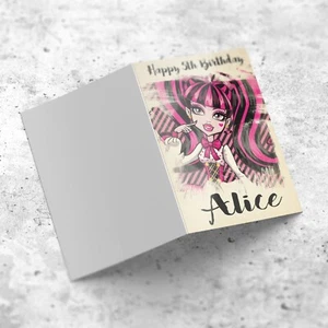 Monster High Personalised Birthday Card Daughter Niece Cousin Friend Sister - Picture 1 of 5