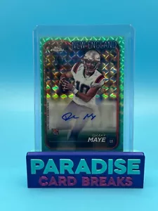 2024 Topps Chrome Football Drake Maye Aqua Geometric Auto #/199 - PCB-JMB/AK - Picture 1 of 3