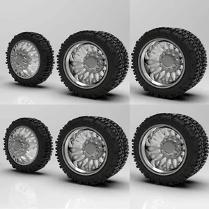 1:50 26” Evos Semi Dually Truck Wheels And “Bogger” Tires (2 Front/4 Rears - Picture 1 of 3