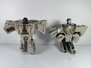 Star Wars Transformers Millenium Falcon Ship Han Solo ChewBacca Incomplete Parts - Picture 1 of 7