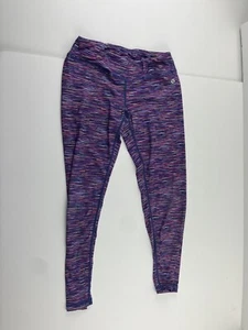 Xersion Ankle Leggings Girls Size M Blue Line Striped Quick-Dri - Picture 1 of 5