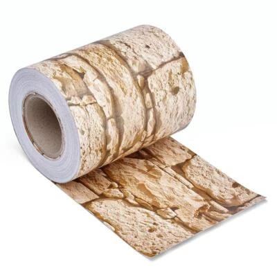 Sichtschutzstreifen Zaunblende Folie 35m Doppelstabmatten PVC Steinoptik grob - Bild 1 von 2