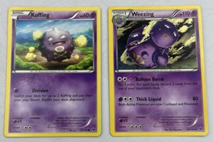 Koffing 27/124 & Weezing 28/124 Fates Collide Pokemon Card - Picture 1 of 2