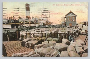 Cotton Bales New Orleans Louisiana 1911 Postcard - Picture 1 of 2