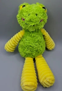 Walmart Green Frog Plush 11 Inch Yellow Ribbed Stuffed Animal Toy - Picture 1 of 11
