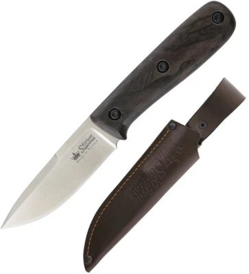 Cuchillo fijo Kizlyar Colada 4" AUS-8 acero hoja espiga completa mango marrón nogal Foto 1 de 3