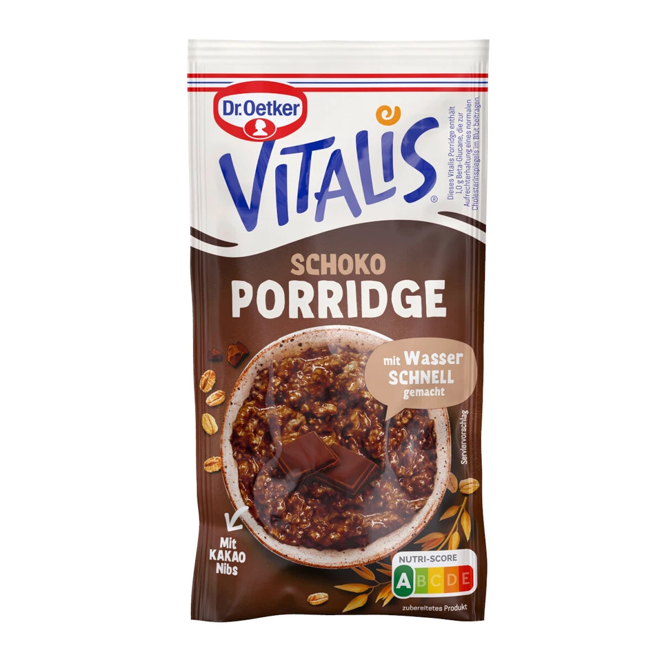 Dr. Oetker Vitalis Porridge Cioccolato un pasto caldo avena 61g