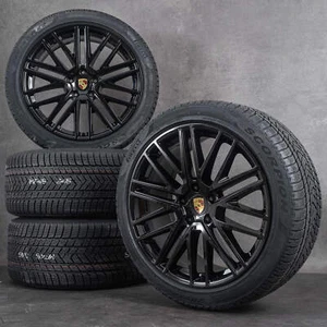 Original Porsche Cayenne 9YA Felgen 22 Zoll Sommerreifen Sommerräder NEU schwarz - Bild 1 von 3