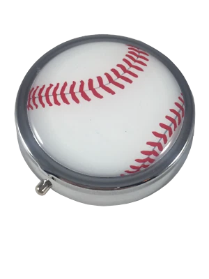 PILL BUDDY Baseball Small Daily Medication Pill Box Organizer Case for Pocket Purse Travel