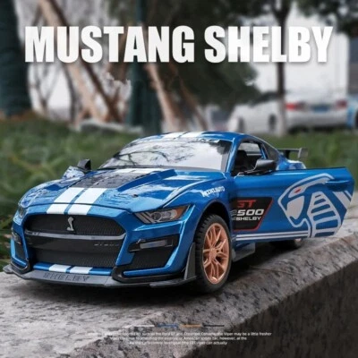 1:24 Scale Model For Ford Mustang Shelby GT500 Alloy Sports Car Diecasts Metal - Image 1 of 4