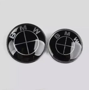 82mm 74mm Vorne+Hinten Für BMW Emblem Motorhaube Heckklappe Kofferraum Abzeichen - Bild 1 von 5