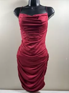 Bärentanzkleid kurz Spaghettiträger weinrot Gr. Large Abiball Tanzabend - Bild 1 von 8