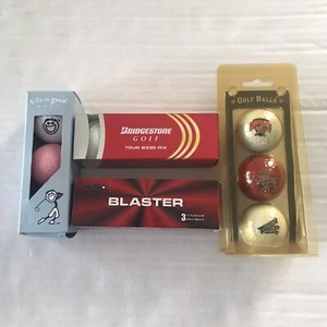 Assorted Golf Balls (3 in ea box) Life is Good, Bridgestone, Blaster, Team Golf - Picture 1 of 24