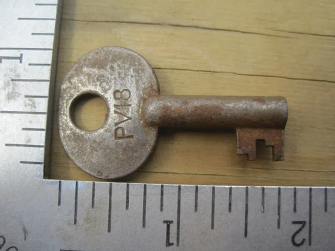 CORBIN  pad lock Lock signed key # p V 18 barrel Cover