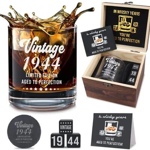 80th Birthday Gifts for Men - 80th Whiskey Birthday Decorations Men - 80 Year... - Picture 1 of 7