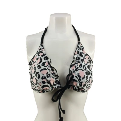 Top de baño Beach Resort UPF +50 MEDIANO (8-10) estampado de leopardo corbata frontal Foto 1 de 4