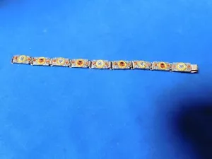 VINTAGE MICRO FLORAL MOSAIC BRACELET (ITALY) - Picture 1 of 4
