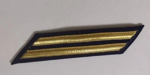USCG SERVICE HASHMARKS - 8 YEARS SERVICE E1-E6 GOLD ON BLUE MATERIAL NEW - Picture 1 of 1