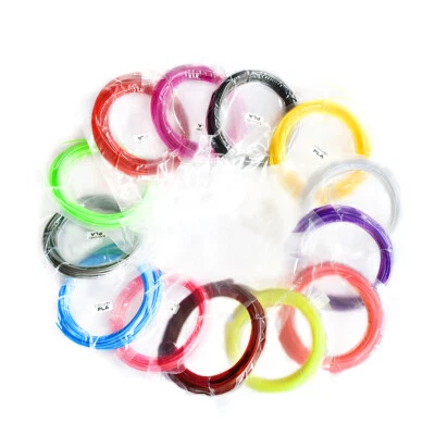 24 color 10M PLA Filament 1.75mm 3D Printer Pen Plastic Rubber Printing Material - Image 1 of 4