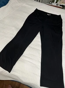 Chico's Travelers Size 3 US XL Pull On Slinky Knit Pants Black Stretchy hemmed - Picture 1 of 7