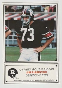 1982 Jogo Jim Piaskoski Card #11 Ottawa Rough Riders Eastern Michigan - Picture 1 of 2