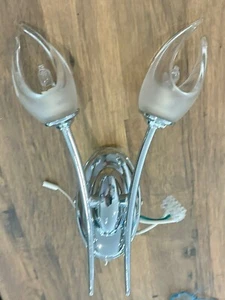 Four Fishpools Polished Chrome Wall Lights - Picture 1 of 10