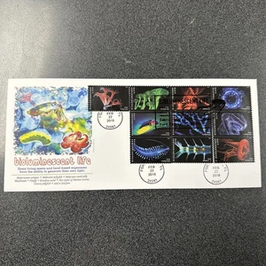 FDC 5264-73 Bioluminescent Life 10 Stamps - Panda Cachet Cover  - Picture 1 of 1