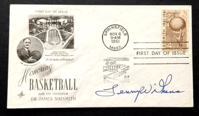 Signed Lenny Wilkens First Day of Issue Basketball Envelope - Image 1 of 3