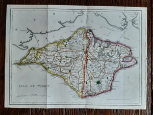 Antique Map of Isle of Wight, c. 1834, Engraved by James Bingley, Thomas Barber - Picture 1 of 5