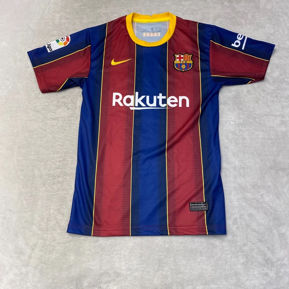 Kids FC Barcelona Messi 10 Soccer Jersey 2020 2021 Nike Dri Fit Youth Large - Image 1 of 4