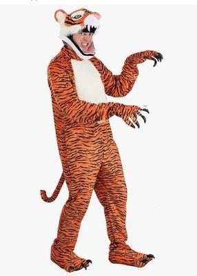 Disfraz de tigre de Bengala mediano adulto. Máscara y zapatos incluidos Foto 1 de 2