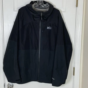 REI Co-op Goretex Jacke Herren 2XL schwarz wasserdicht Regen Reißverschluss Jacke Outdoor - Bild 1 von 9
